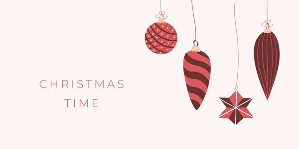 Design Weihnachtszeit Banner Vorlage Frohe Weihnachten Und Ein Gutes Neues — Stockvektor