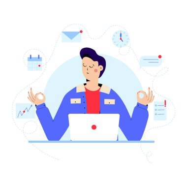 İşadamı Meditasyon ve Rahatlatıcı