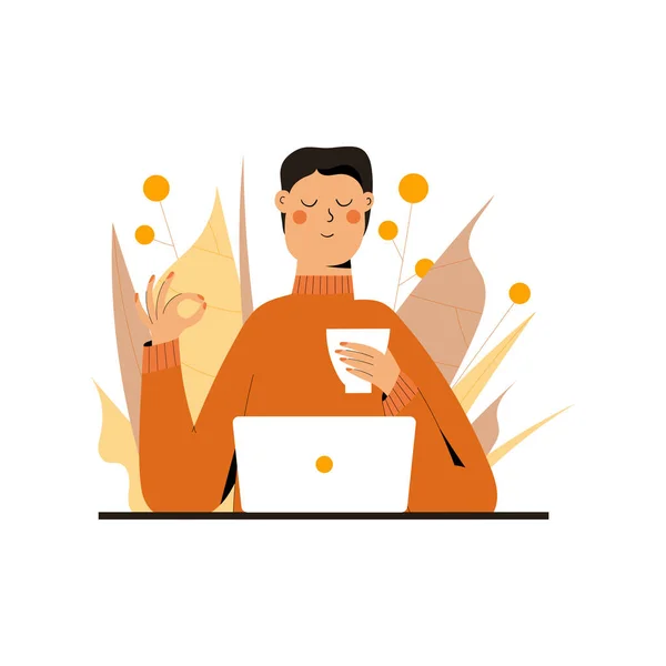 İşadamı Meditasyon ve Rahatlatıcı