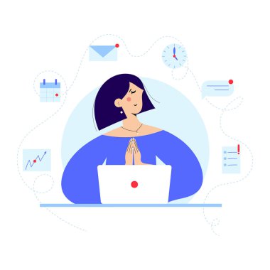 İş kadını Meditasyon ve Rahatlama