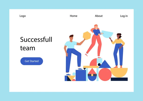 Takım çalışması geometrik şekilleri