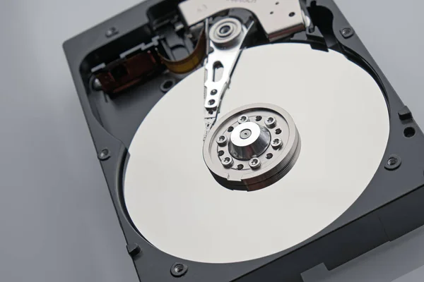 Disassembled HDD macro shot. — Stock Photo, Image