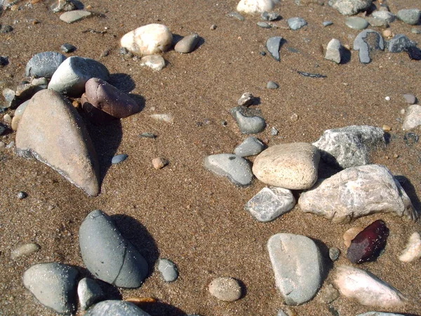 Pietre Sabbia Sulla Spiaggia — Foto Stock
