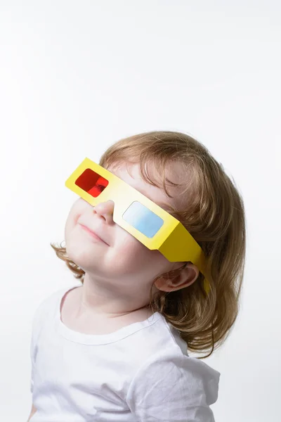 Niño en gafas 3d — Foto de Stock