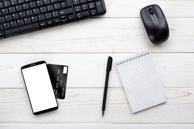 Ahşap masa Office Üstten Görünüm
