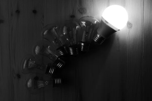 LED and incandescent lamps — Stock Photo, Image