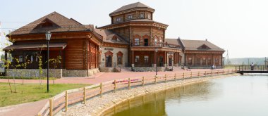 Tarihsel etnografik kompleksi ekmek Müzesi, Bolgar şehir, Tataristan, Rusya - 26 Temmuz 2016: Cengiz Han Restoran