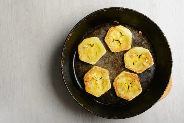 Zucca fritta nella padella — Foto Stock