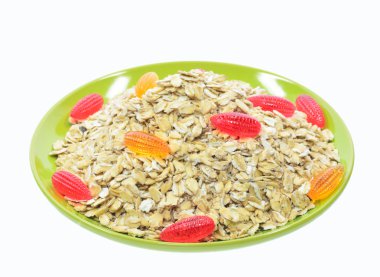 Yulaf ezmesi ve marmelat