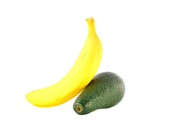 Abacate maduro e banana — Fotografia de Stock