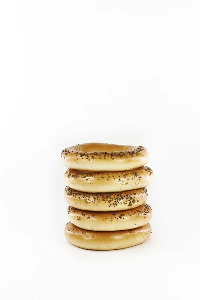 Bagels con semillas de amapola y seco —  Fotos de Stock