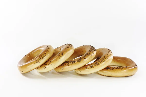 Bagels with poppy seeds and dried — Stock Photo, Image