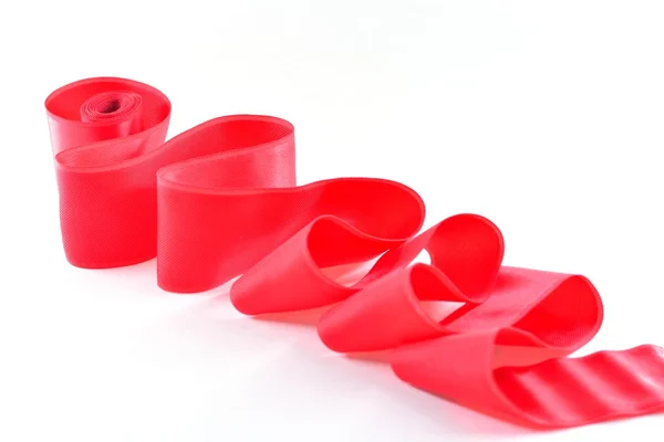 Red tape on a white background — Stock Photo, Image