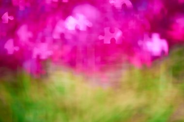 pembe ve yeşil bulanıklık