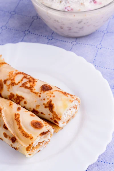 Panquecas com queijo — Fotografia de Stock