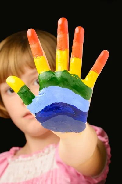 Ręcznie malowane w kolorach tęczy — Zdjęcie stockowe