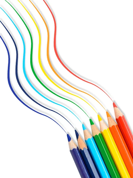 Sharpened colored pencils — Stock Photo, Image