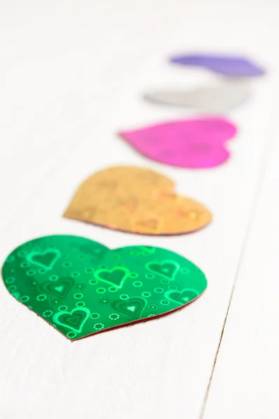 Siffror från färgat papper i form av hjärta — Stockfoto