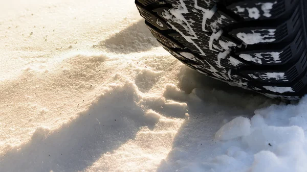 Copertone invernale battistrada primo piano — Foto Stock