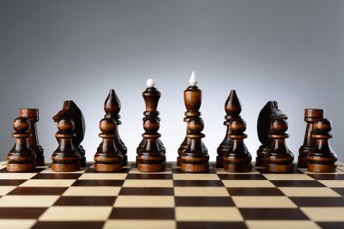 Satranç tahtası üzerinde siyah adet