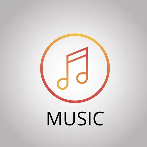 Music connecting the world logo logotype vector icon — Stock Vector