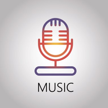 basit renkli mikrofon mikrofon simgesi simgesi toplama tasarım ayarla