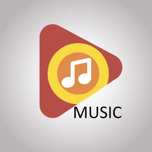 Dünya logo vektör simgesini bağlayan müzik — Stok Vektör