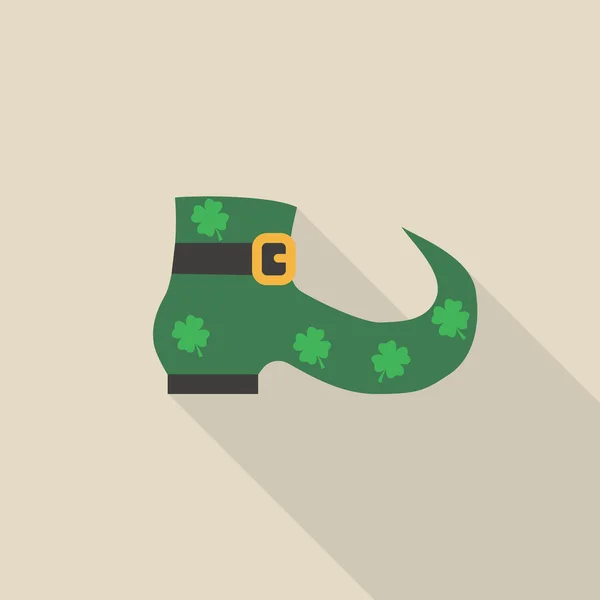 St. Patricks Day ikona symbolický zelené boot beloniging k l — Stockový vektor