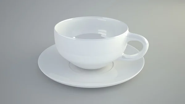 Gerçekçi serin çay bardağı beyaz arka plan üzerinde gösterimi — Stok fotoğraf
