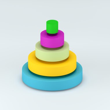 3D render iş pasta grafiği için belge ve raporlar için docum