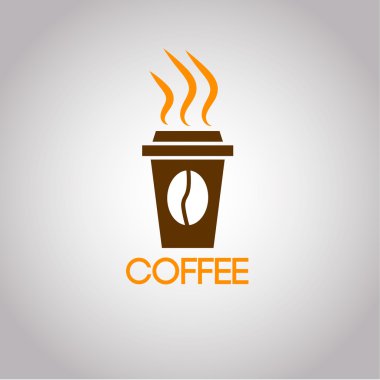 Kahve Kupası etiket. Vektör çizimler logosu.
