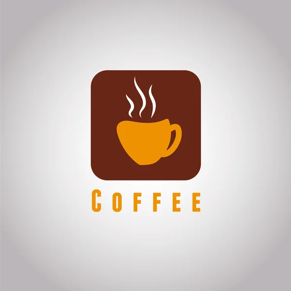 Modelo de logotipo do vetor de café com copo estilizado — Vetor de Stock