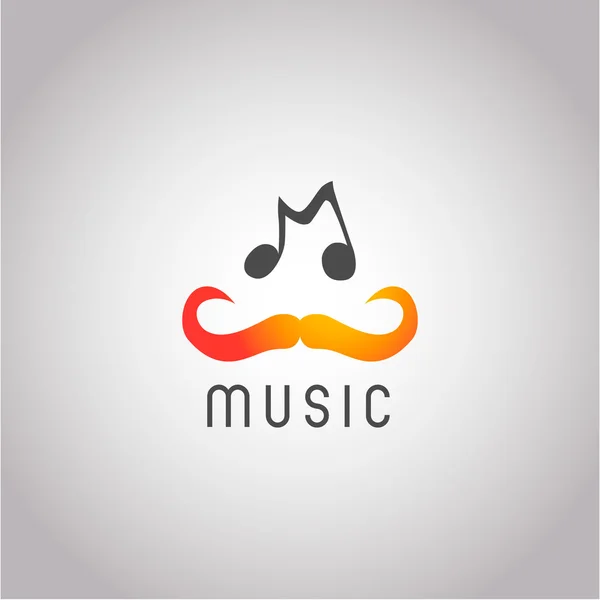 Logotipo de música Hipster. Grabar, fm, radio. Ilustración vectorial eps — Vector de stock