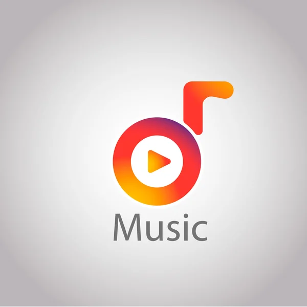 Musique connectant le logo du monde logotype. Vecteur eps 10 — Image vectorielle