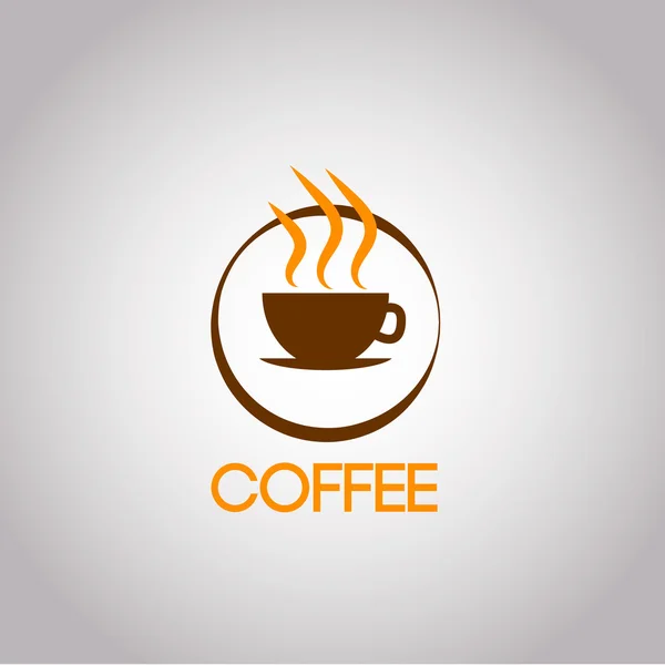 Cafe logo. Sıcak kahve fincanı. Vektör simge halat Eps 10