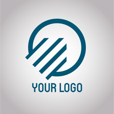 İş teknoloji soyut vektör logo tasarım şablonu.