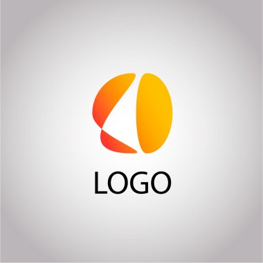 Küre soyut logo şablon simgesi. Yllow ve turuncu daire shap