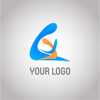 Vectoe logo anne siluet bebeği ile. Mutlu Mothe kartı