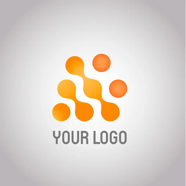 Абстрактный дизайн логотипа. Молекула, нанотехнология — стоковый вектор
