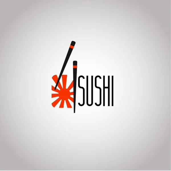 現代のロゴのデザイン要素。寿司、料理、日本語。ベクトル — ストックベクタ