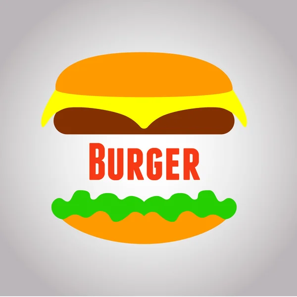 食品バーガー Fo Eps 10 の素敵なベクトルのロゴ — ストックベクタ