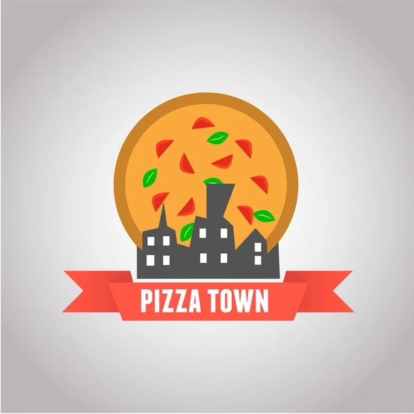 Pizza vektoros illusztráció logó — Stock Vector