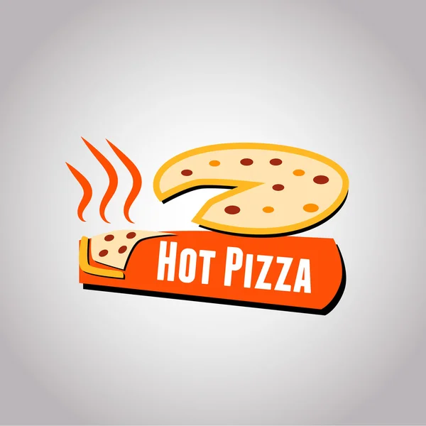 Concetto di icona del logo astratto del vettore pizza. Modello di logotipo per b — Vettoriale Stock