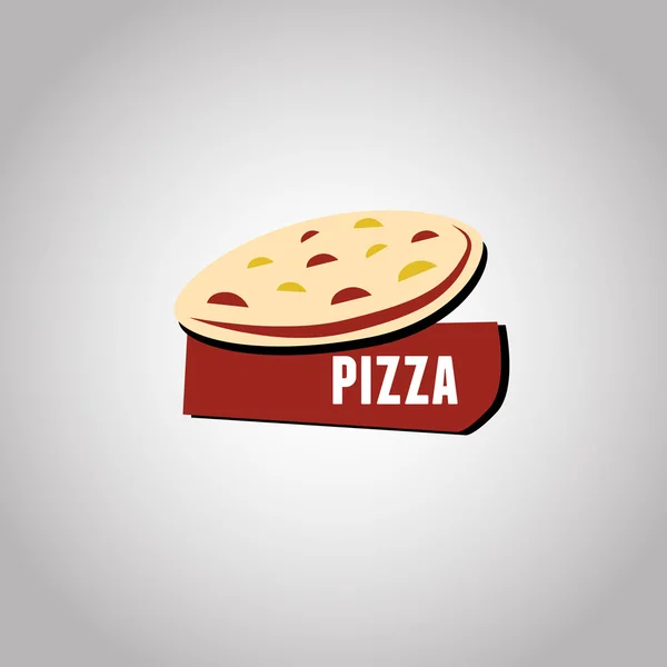 Absztrakt pizza vektor logo ikonra koncepció. — Stock Vector
