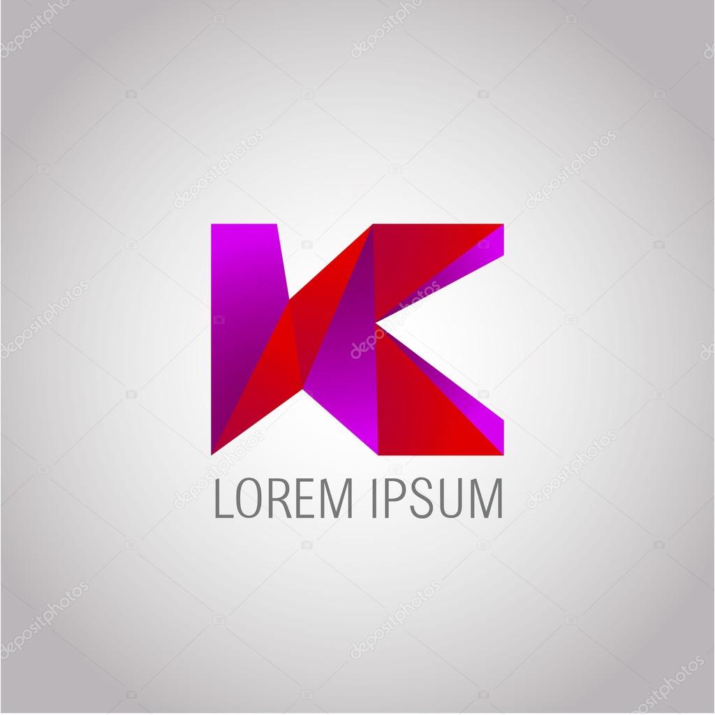 Business logo icon design template with letter K Vector EPS 10