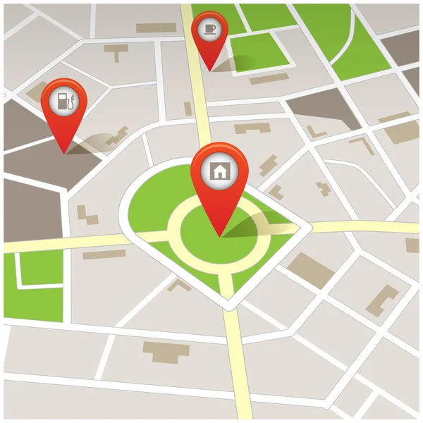 Gezi ve seyahat, iğne, vektör ile gezinti yol haritası