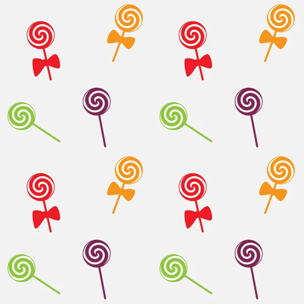 Naadloze Lollipop snoepjes patroon, Vector achtergrond — Stockvector