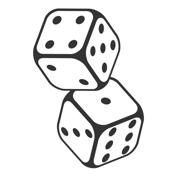 İki Casino kumar Dices illüstrasyon vektör
