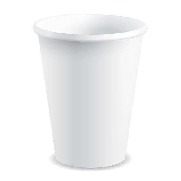 Gerçekçi izole kağıt bardak, vektör çizim