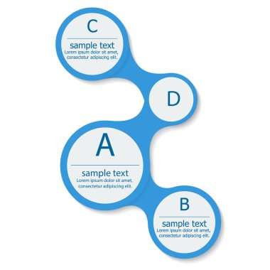 Infographic Metaball öğesi düz vektör tasarımı